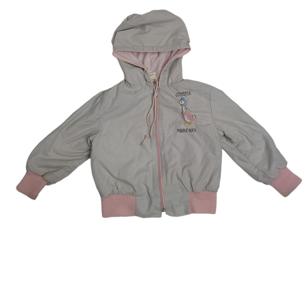 VINTAGE Beatrix Potter Jemima Puddle Duck embroidered‎ lightweight jacket 3T